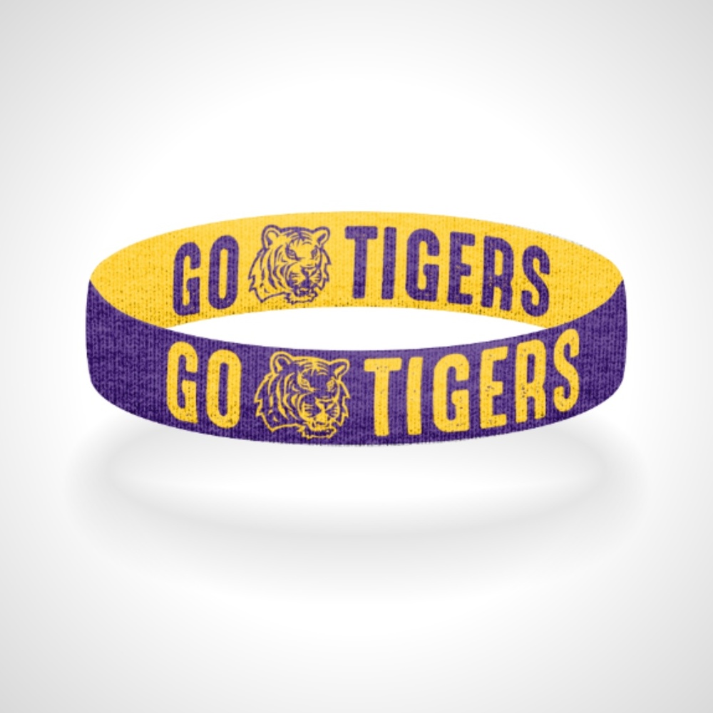 Reversible LSU Go Tigers Bracelet Wristband